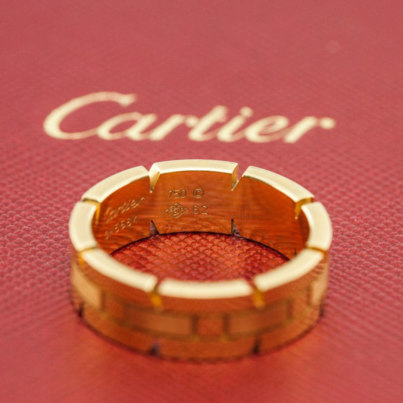 SOLD! CARTIER 18K Yellow Gold Tank Française Ring - Picture 4 of 5